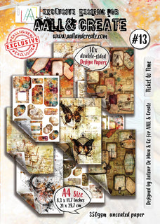 #013 - A4 Design Paper - Ticket to Time