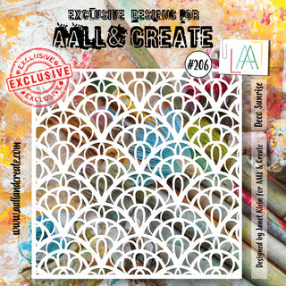 #206 - Stencil - Deco Sunrise