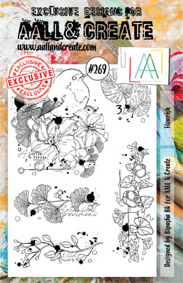 #269 Flourish - A5 Stamp Set