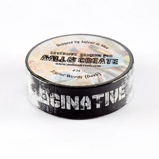 #28 Joyful Words (Dark) - Washi Tape
