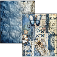 Mixed Media book Urban Blue Denim A4 Maxi - Ciao Bella LuMania