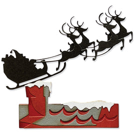 Reindeer Sleigh by Tim Holtz by Tim Holtz - Thinlits Die Set 8PK