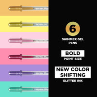Gelly Roll Shimmer Gel Pen - 1.0 mm - 6 Color Set