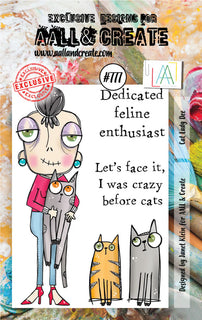 #777 Cat Lady Dee - A7 Stamp Set