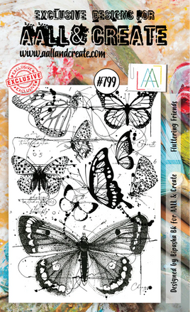 #799 Fluttering Friends - A6 Stamp Set