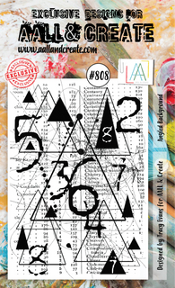 #808 Angled Background - A6 Stamp Set