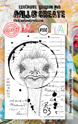 #810 Ostrich - A7 Stamp Set
