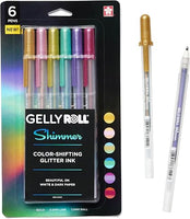 Gelly Roll Shimmer Gel Pen - 1.0 mm - 6 Color Set
