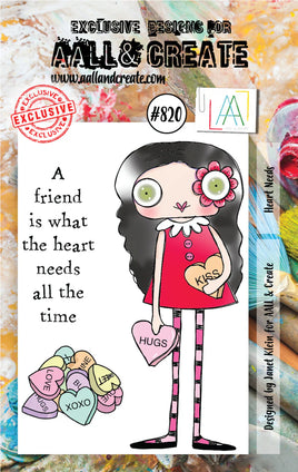 #820 Heart Needs - A7 Stamp Set
