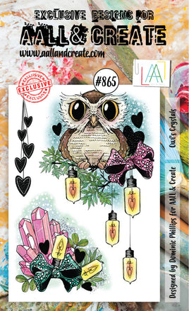 #865 Owl's Crystals - A6 Stamp Set