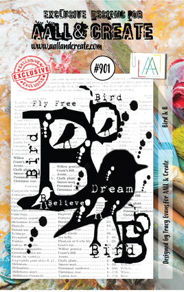 #901 Bird & B - A7 Stamp Set