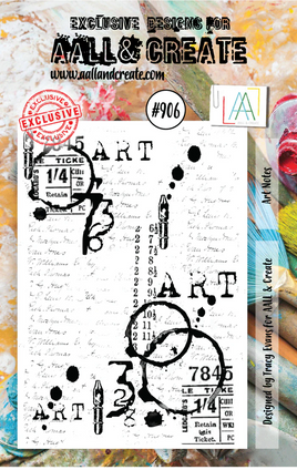 #906 Art Notes - A7 Stamp Set