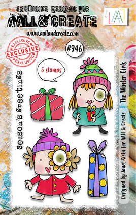 #946 The Winter Girls - A7 Stamp Set