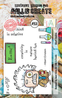 #958 Albert Einstein - A7 Stamp Set