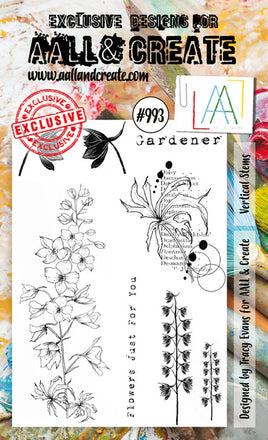 #993 Vertical Stems - A6 Stamp Set