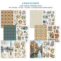 A Walk In Venice Junk Journal & Ephemera Book A4 32/Pkg