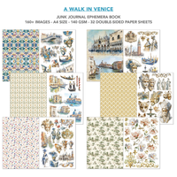 A Walk In Venice Junk Journal & Ephemera Book A4 32/Pkg