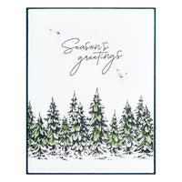Seasons Greetings Evergreens Press Plate & Die Set from the More BetterPress Christmas Collection