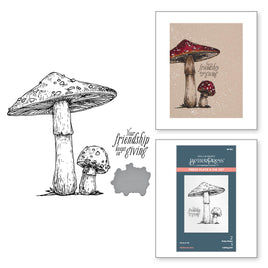 Mushroom Duo Press Plate & Die Set Press Plate from the BetterPress Autumn Collection
