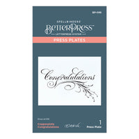 Copperplate Congratulations Plate