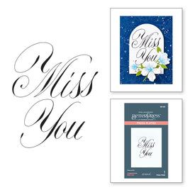 Copperplate Miss You Plate