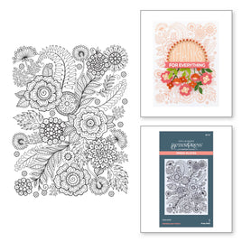 Kaleidoscope Flowers Press Plate from the Kaleidoscope Arch Collection