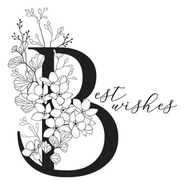 Floral B and Sentiment Press Plate