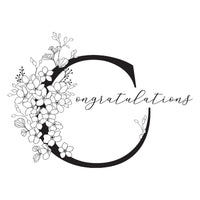Floral C and Sentiment Press Plate