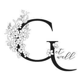 Floral G and Sentiment Press Plate