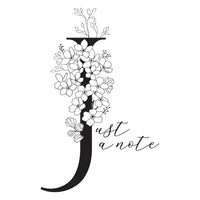 Floral J and Sentiment Press Plate