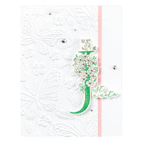 Floral J and Sentiment Press Plate