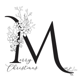 Floral M and Sentiment Press Plate