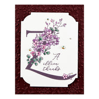 Floral Z and Sentiment Press Plate