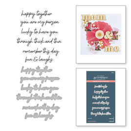 Friends Sentiments Press Plate & Die Set