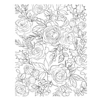 Winter Rose Background Press Plate