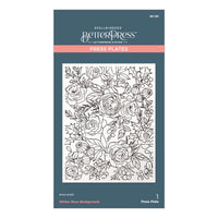 Winter Rose Background Press Plate