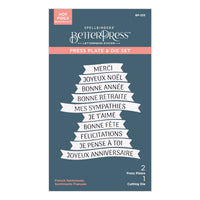 French Sentiments BetterPress Plate & Die Set