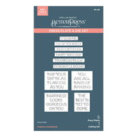 Flawless Sentiments Press Plates & Die Set