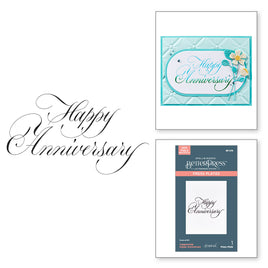 Copperplate Happy Anniversary Press Plate