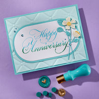 Copperplate Happy Anniversary Press Plate