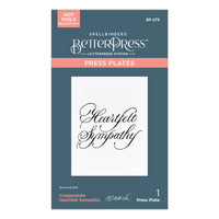 Copperplate Heartfelt Sympathy Press Plate