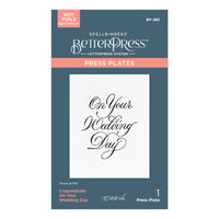 Copperplate On Your Wedding Day BetterPress Plate