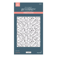 Script Text BetterPress Plate