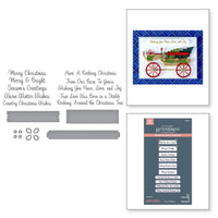 Country Christmas Banner & Sentiments Press Plate & Die Set