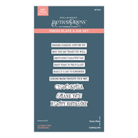 La Dolce Vita Sentiments Press Plate & Die Set