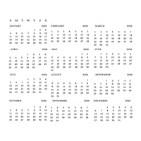 DIY 2026 Calendar BetterPress Plate