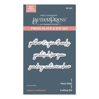Autumn Sentiments BetterPress Plate & Die Set