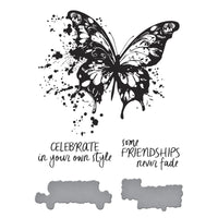 Butterfly Splatter BetterPress Plate & Die Set