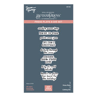 Ski-son's Greetings Sentiments BetterPress Plate & Die Set