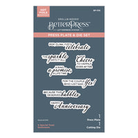 A Special Toast Sentiments BetterPress Plate & Die Set